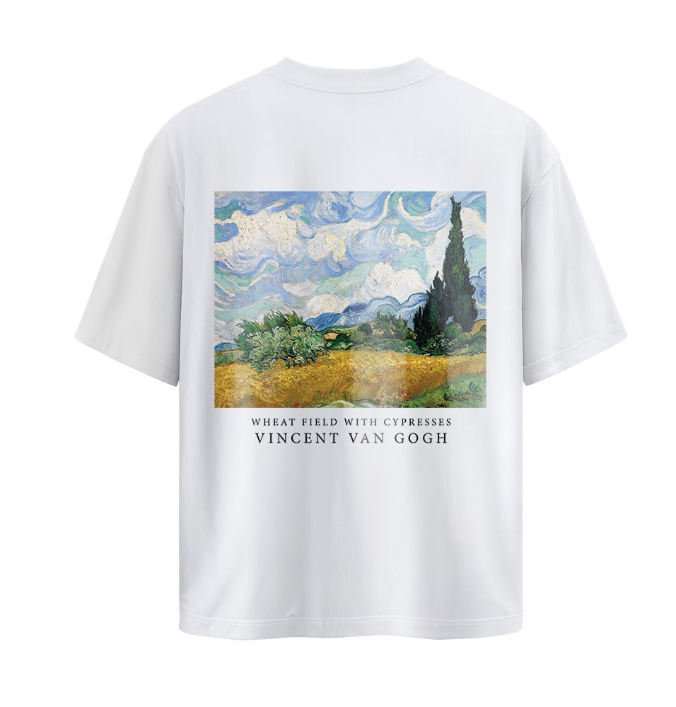 Wheat Field with Cypresses – Van Gogh Oversized T-Shirt