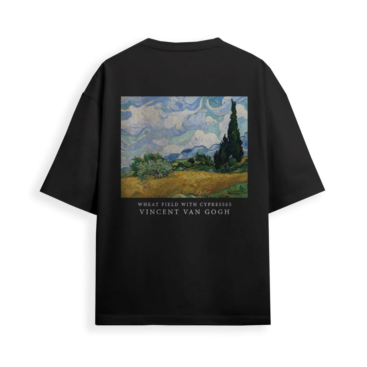 Wheat Field with Cypresses – Van Gogh Oversized T-Shirt